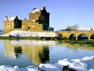 обои Замок Eilean Donan,   Озеро Duich,   Западная Горная местность,   Шотландия фото