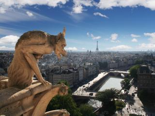 обои Вид на Париж с высоты фото