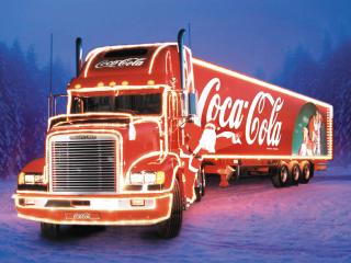 обои Новогодний грузовик Кока-кола фото