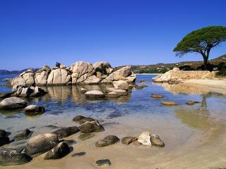 обои Пляж Porto-Vecchio. Франция фото