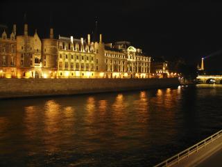 обои Река Сена ночью. Париж. Франция фото