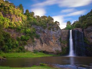 обои Водопад в красивом уголке острова фото