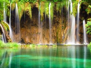 обои Небольшие водопады в святую чашу фото