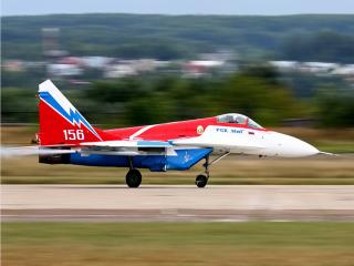 обои Красный российский боевой самолет фото