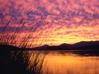 обои Красивый закат на озере в Идахо фото
