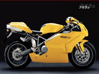 обои Мотоцикл Дукатти с желтым обвесом фото