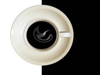 обои Чашка кофе черное и белое фото