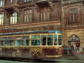 обои Старый трамвай фото