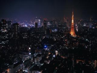 обои Футуристический ночной Токио фото