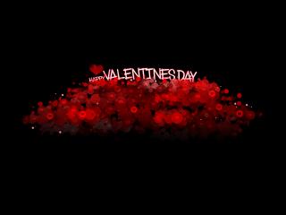 обои День Св. Валентина - Красные сердечки во тьме фото