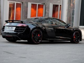 обои для рабочего стола: Anderson Germany Audi R8 V10 Hyper-Black Edition зад