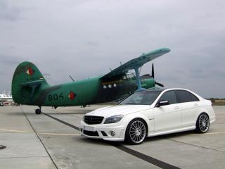 обои Avus Performance Mercedes-Benz C63 AMG (W204) бок фото