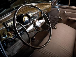 обои Oldsmobile Six Touring Sedan 1938 руль фото