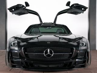 обои MEC Design Mercedes-Benz SLS63 AMG (C197) черная крылья фото