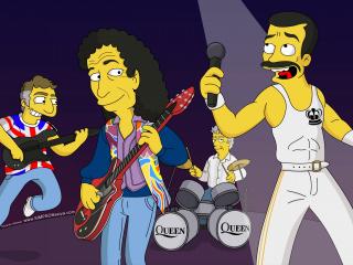 обои Simpsons Queen концерт фото