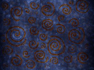 обои Спиральки,   абстракция,   синий,   коричневый фото