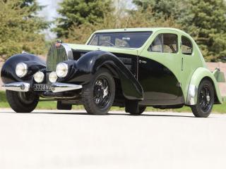 обои Bugatti Type 57C Coupe Aerodynamique сбоку фото