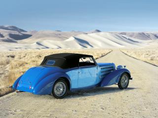 обои для рабочего стола: Bugatti Type 57 Stelvio Drophead Coupe сбоку