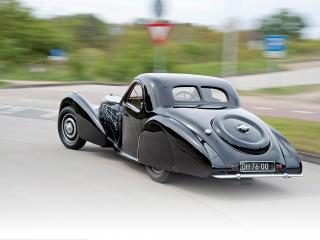 обои для рабочего стола: Bugatti Type 57S Coupe by Gangloff of Colmar на дороге