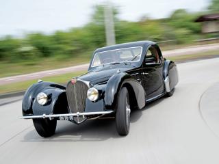 обои для рабочего стола: Bugatti Type 57S Coupe by Gangloff of Colmar поворот