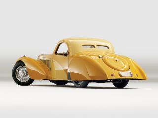обои для рабочего стола: Bugatti Type 57SC Atalante желтый