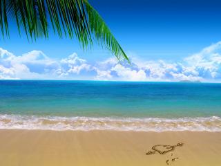 обои Пляж тропического острова фото