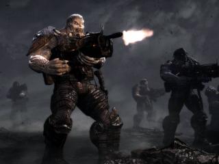 обои Gears of War 3 стрельба фото