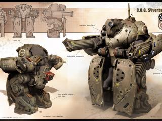 обои Gears of War 3 эскиз робота фото