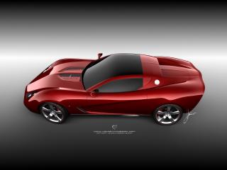 обои Ugur Sahin Design Chevrolet Corvette Z03 красненький фото