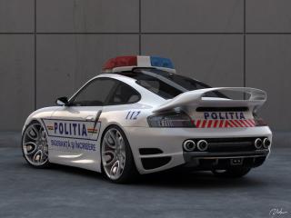 обои Top Art Porsche 911 996 зад полицейская фото