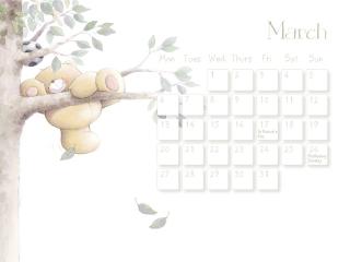 обои Календарь - 2013 Март - Карабкаясь  на дерево фото
