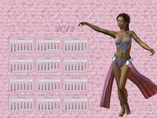 обои Календарь 2012 - Танцующая девушка фото