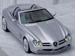 обои Mercedes кабриолет  цвета серебро фото