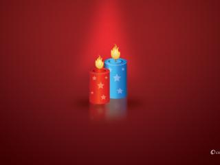 обои Две свечи,   минимализм фото