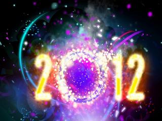 обои New Year,   абстрактний рисунок,   2012 год фото