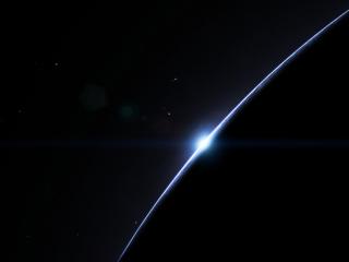 обои Восход солнца в космосе фото