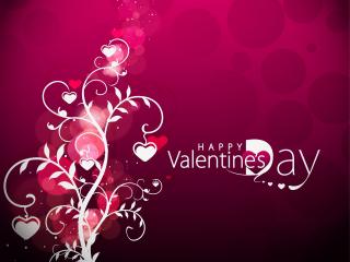 обои День Св. Валентина - Поздравление на розовом фоне фото
