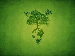 обои Дерево зеленой планеты фото