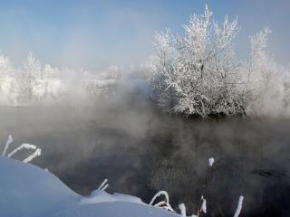 обои Туман над рекой фото