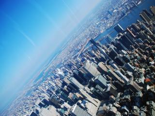 обои New york небоскребы с птичьего полета фото