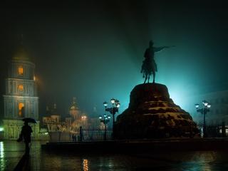обои Киевская площадь с памятником богдану хмельницкому фото
