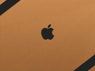 обои Apple на текстурном фоне с полосками фото