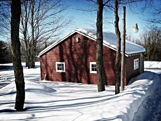 обои Одинокий домик и глубокий снег зимой фото