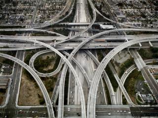 обои Удивительное расположение дорог лос-анджелеса фото