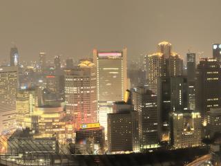 обои Панорама японского города осака фото
