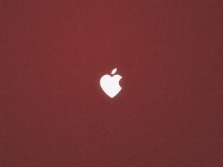 обои Логотип аpple в виде сердца фото