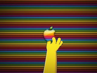 обои Рука с логотипом Apple фото