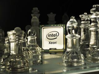 обои Процессор интел и прозрачные шахматы фото