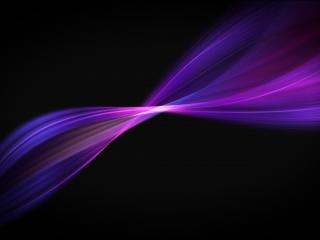 обои Абстракция на черном фоне линии волнистых фиолетовых фото
