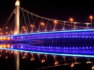 обои Мост с подсветкой фото